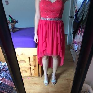 Coral formal dress